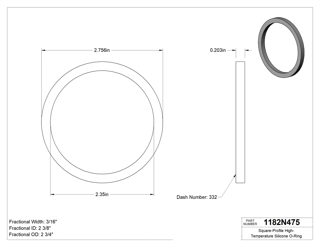 Technical drawing - 1182N475